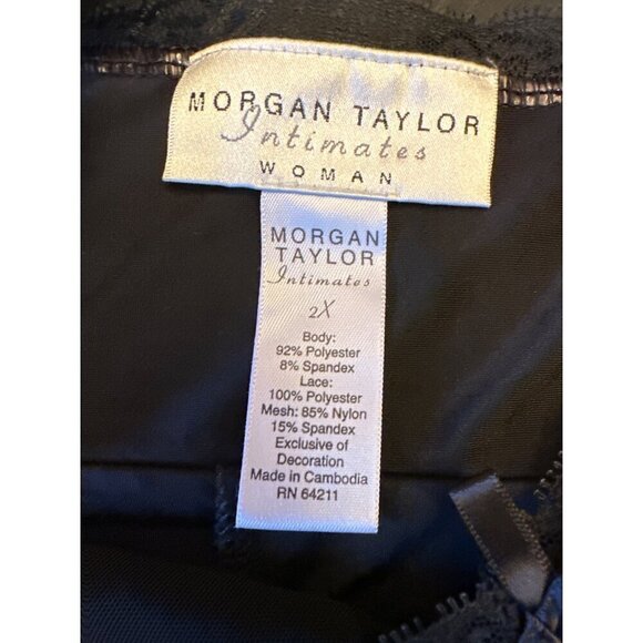 Morgan Taylor Intimates Women's Black Lace Trim Babydoll Chemise 2X - Picture 2 of 5